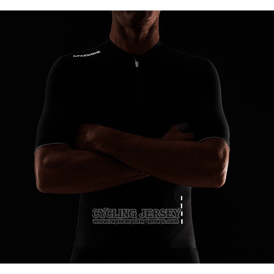 2019 Cycling Jersey La Passione Black White Short Sleeve And Bib Short